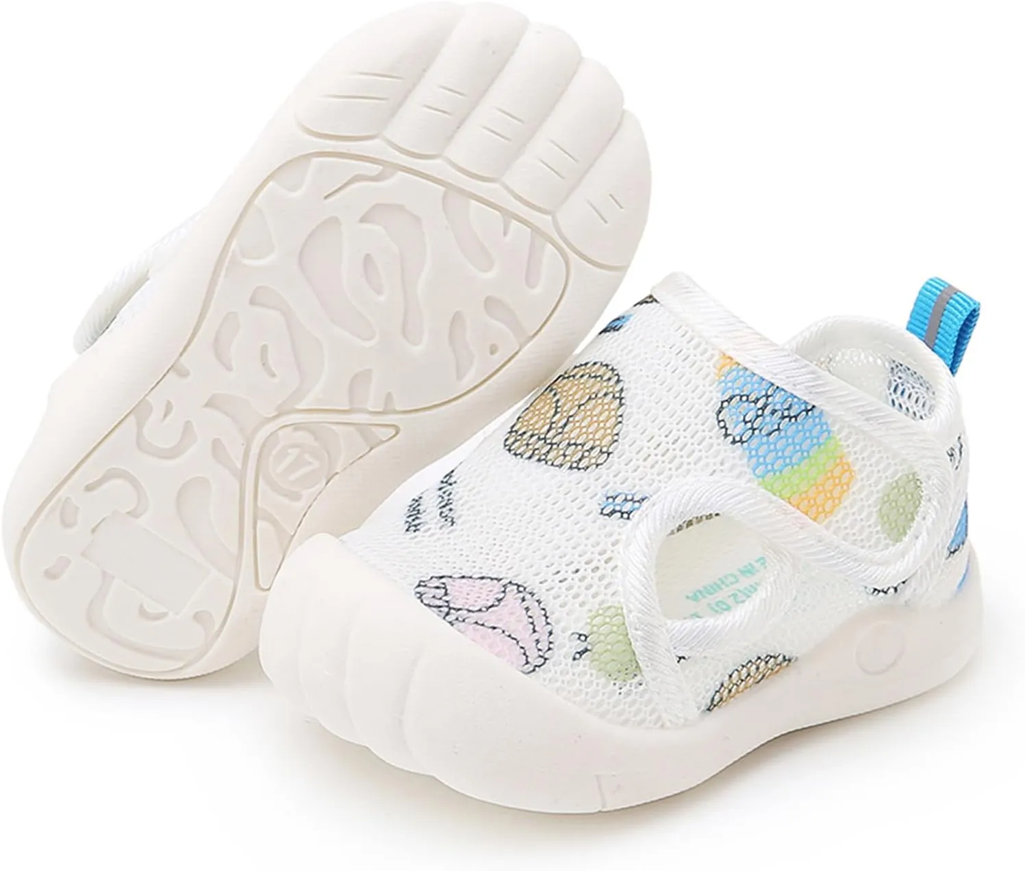 RVROVIC Boys Girls Athletic Sports Sandals Open-Toe Breathable Rubber Sole Beach Water Shoes for Toddler