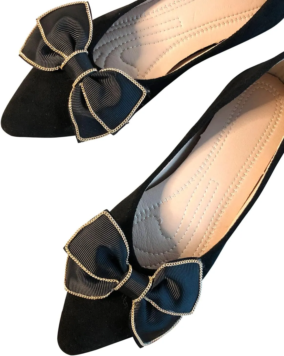 SAILING LU Ballet Flats for Womens Shoes Pointy Toe Cozy Flat Shoes Suede Comfortable Dressy Shoes Wear to Work Slip-on Moccasins