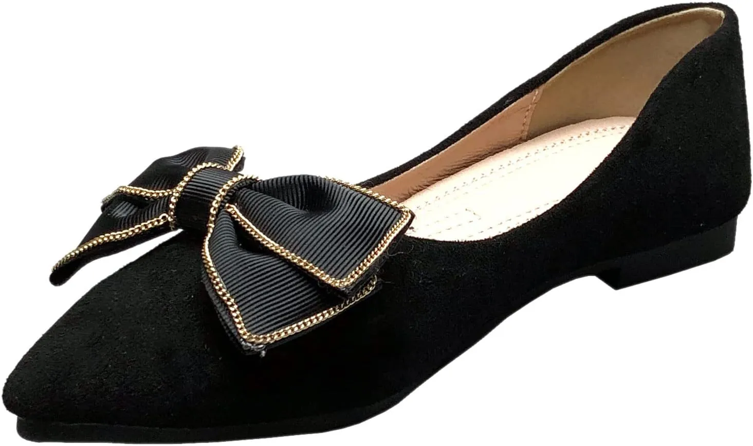 SAILING LU Ballet Flats for Womens Shoes Pointy Toe Cozy Flat Shoes Suede Comfortable Dressy Shoes Wear to Work Slip-on Moccasins