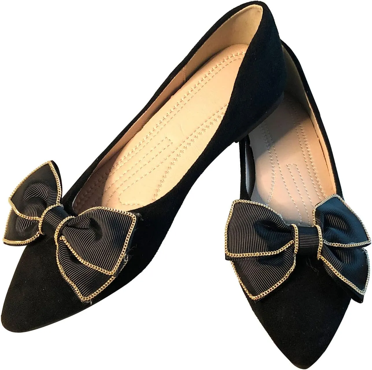 SAILING LU Ballet Flats for Womens Shoes Pointy Toe Cozy Flat Shoes Suede Comfortable Dressy Shoes Wear to Work Slip-on Moccasins