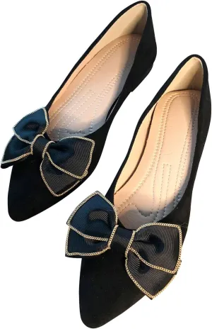 SAILING LU Ballet Flats for Womens Shoes Pointy Toe Cozy Flat Shoes Suede Comfortable Dressy Shoes Wear to Work Slip-on Moccasins