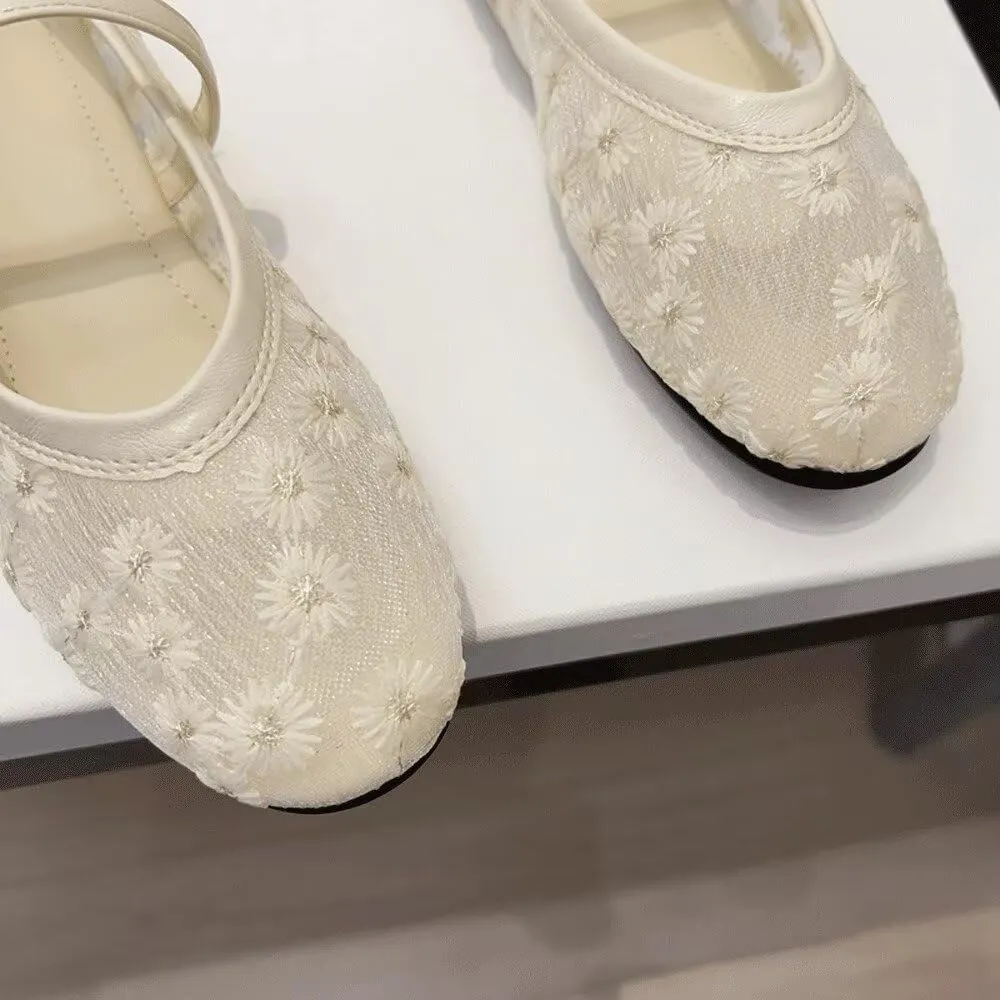 SAILING LU Mary Jane for Women Sqaure Toe Ballet Flats Strappy Low-Heels Stylish Comfortable Flat Shoes Cute Dress Wedding Shoes