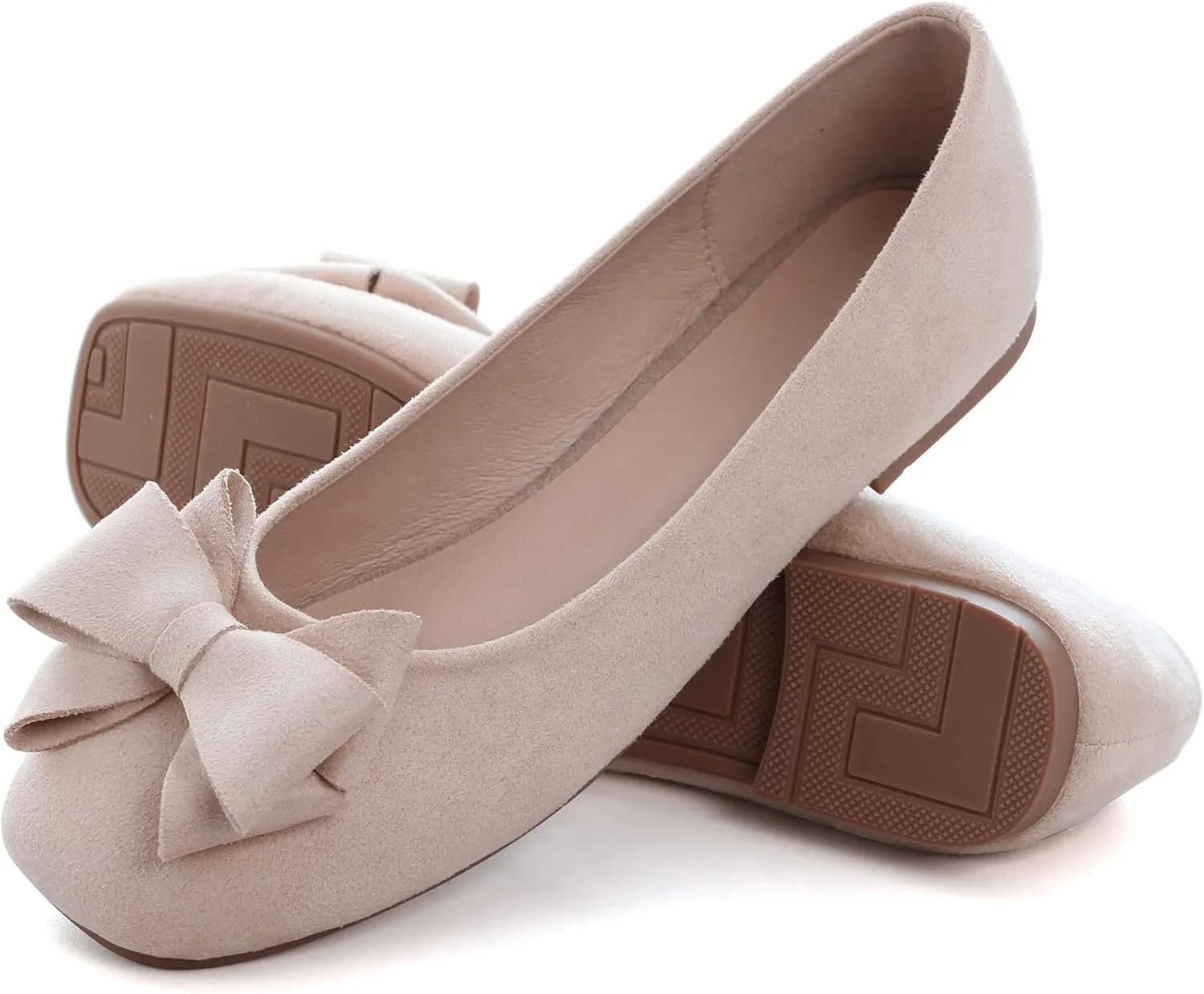 SAILING LU Womens Classic Square Toe Ballet Flats Comfort Solid Flat Shoes for Work Slip On Driving Shoes Moccasins Army Green