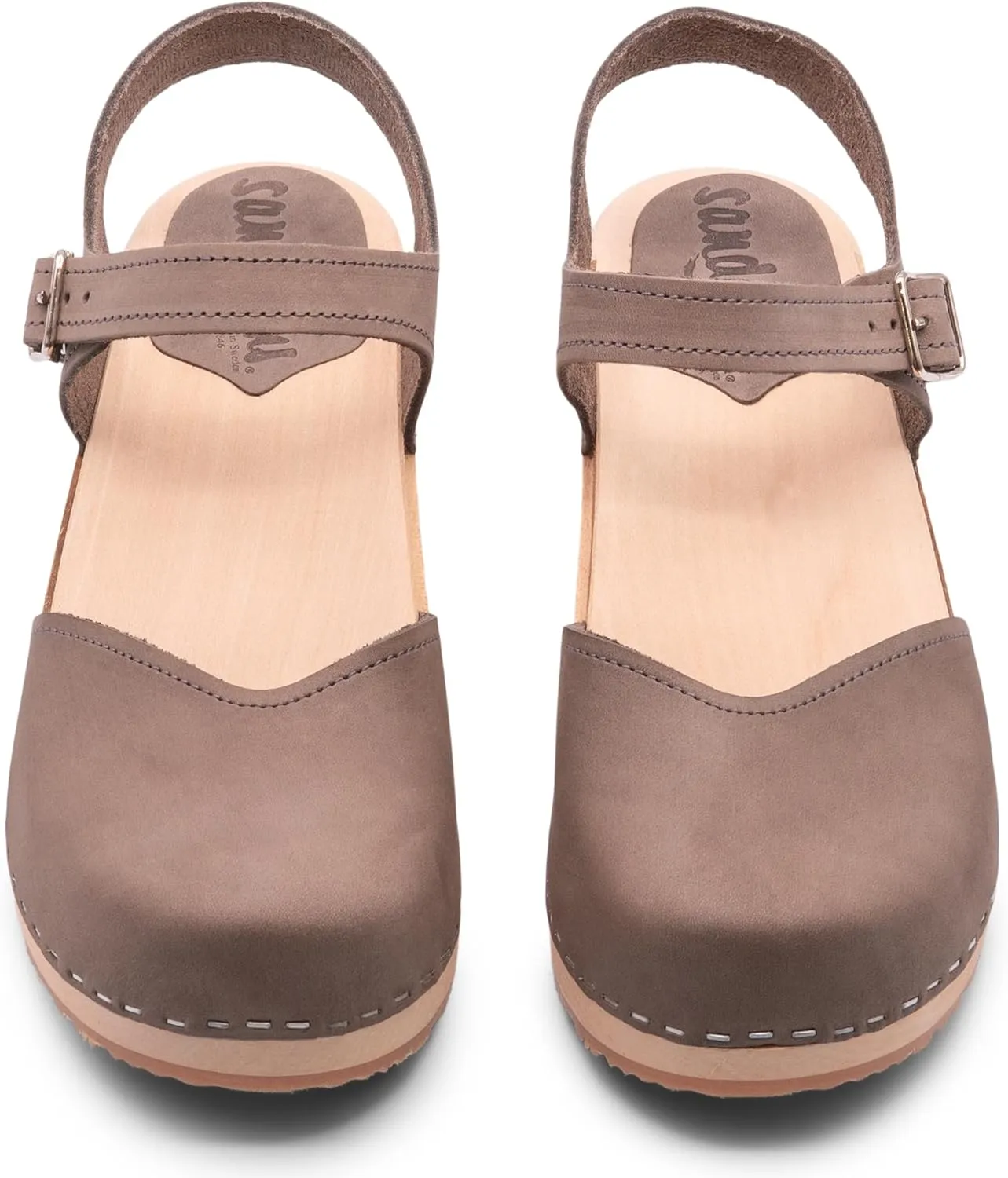 Sandgrens Handmade Swedish Wood Clogs for Women, Low Heel Sandals | Saragasso