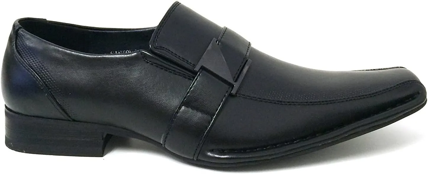 Santoni Men's Dress Shoes Casual Loafers Slip on Buckle Italian Styles