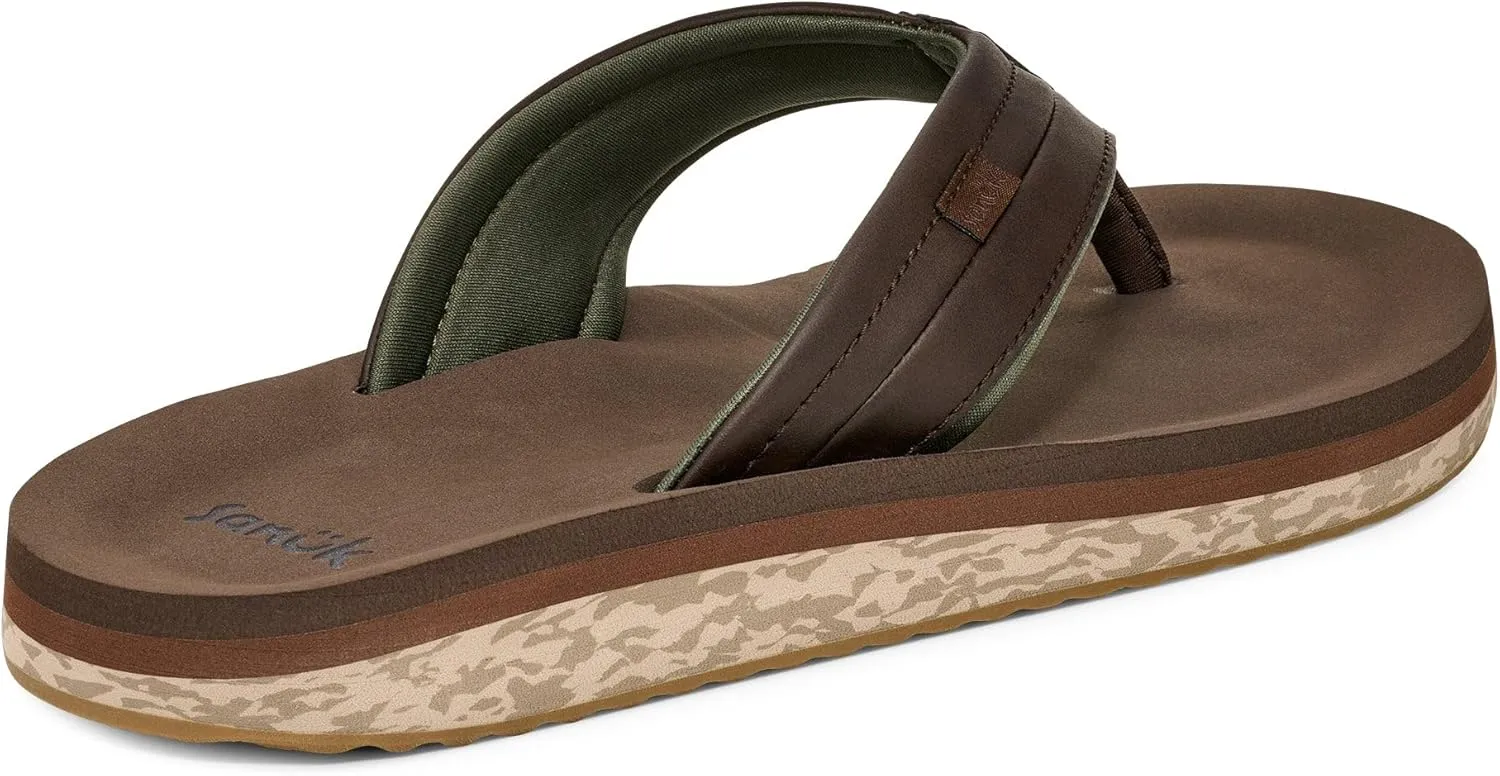 Sanuk Mens Tide Rush | Flip Flops for Men | Mens Sandals | Beach Sandals | Supportive & Lightweight | Comfort Footbed