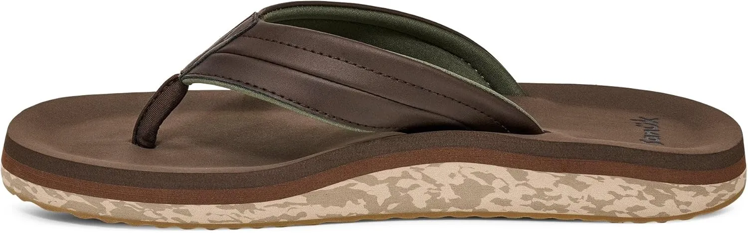 Sanuk Mens Tide Rush | Flip Flops for Men | Mens Sandals | Beach Sandals | Supportive & Lightweight | Comfort Footbed