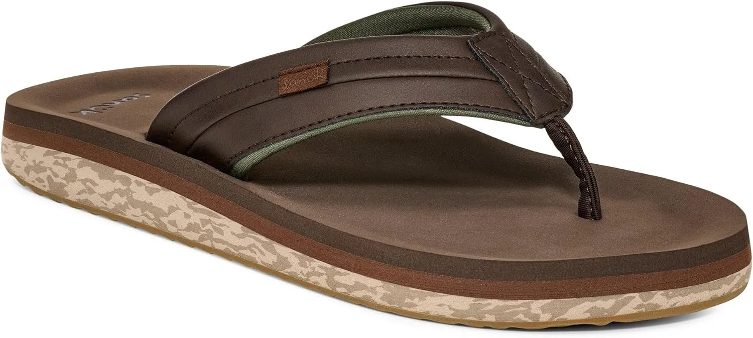 Sanuk Mens Tide Rush | Flip Flops for Men | Mens Sandals | Beach Sandals | Supportive & Lightweight | Comfort Footbed