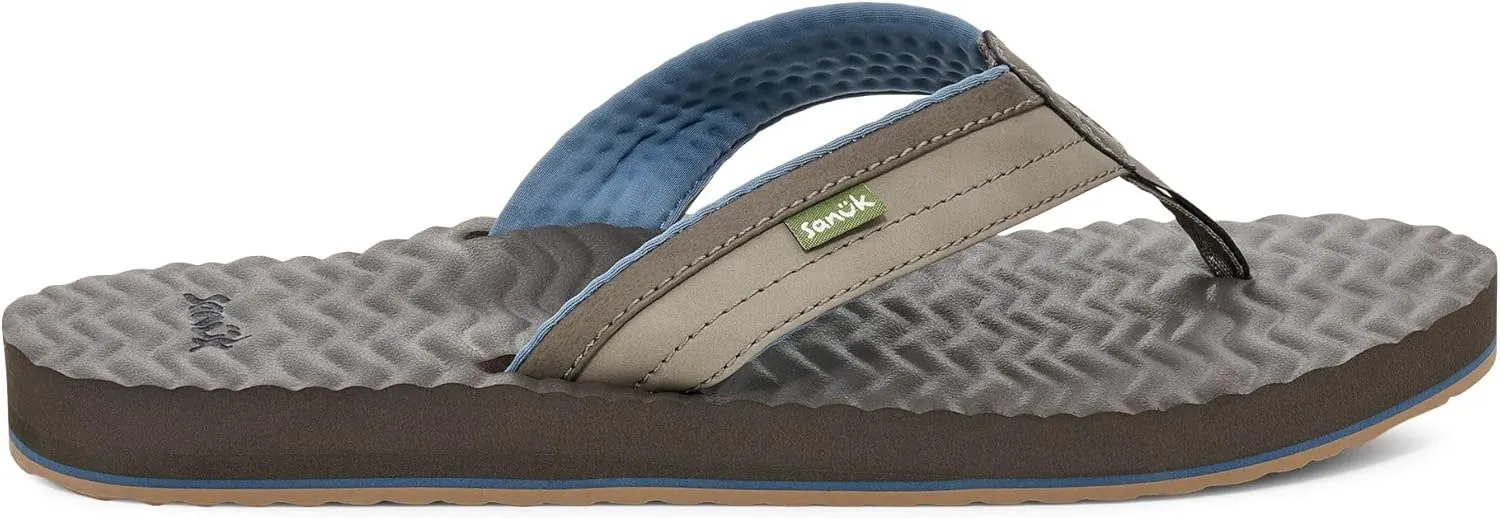 Sanuk Mens Ziggy Plush | Flip Flops for Men | Mens Sandals | Beach Sandals | Supportive & Lightweight | Comfort Footbed