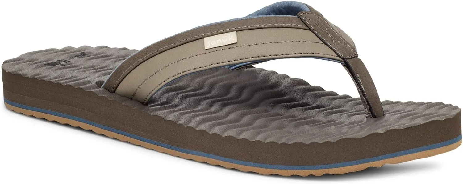 Sanuk Mens Ziggy Plush | Flip Flops for Men | Mens Sandals | Beach Sandals | Supportive & Lightweight | Comfort Footbed