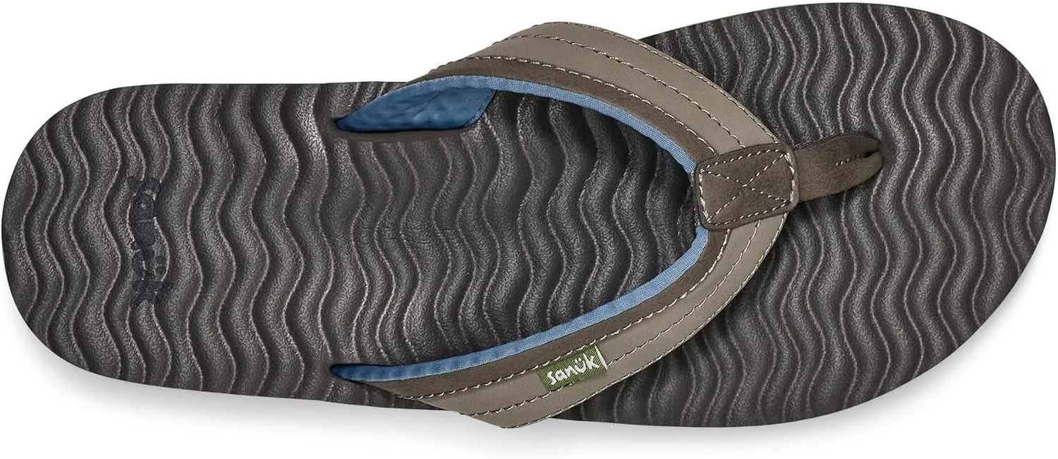 Sanuk Mens Ziggy Plush | Flip Flops for Men | Mens Sandals | Beach Sandals | Supportive & Lightweight | Comfort Footbed