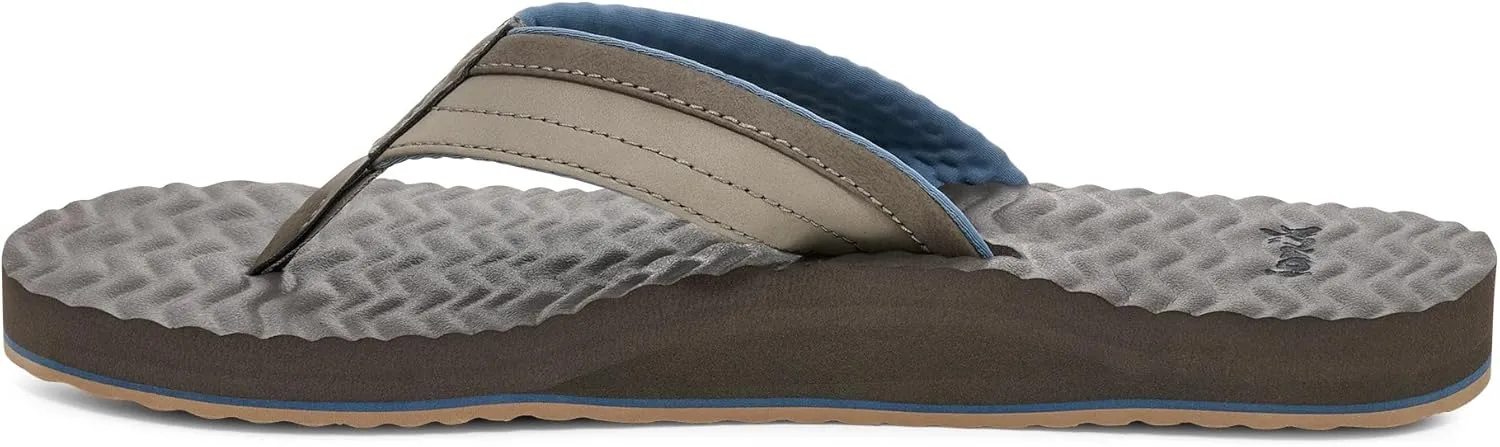 Sanuk Mens Ziggy Plush | Flip Flops for Men | Mens Sandals | Beach Sandals | Supportive & Lightweight | Comfort Footbed