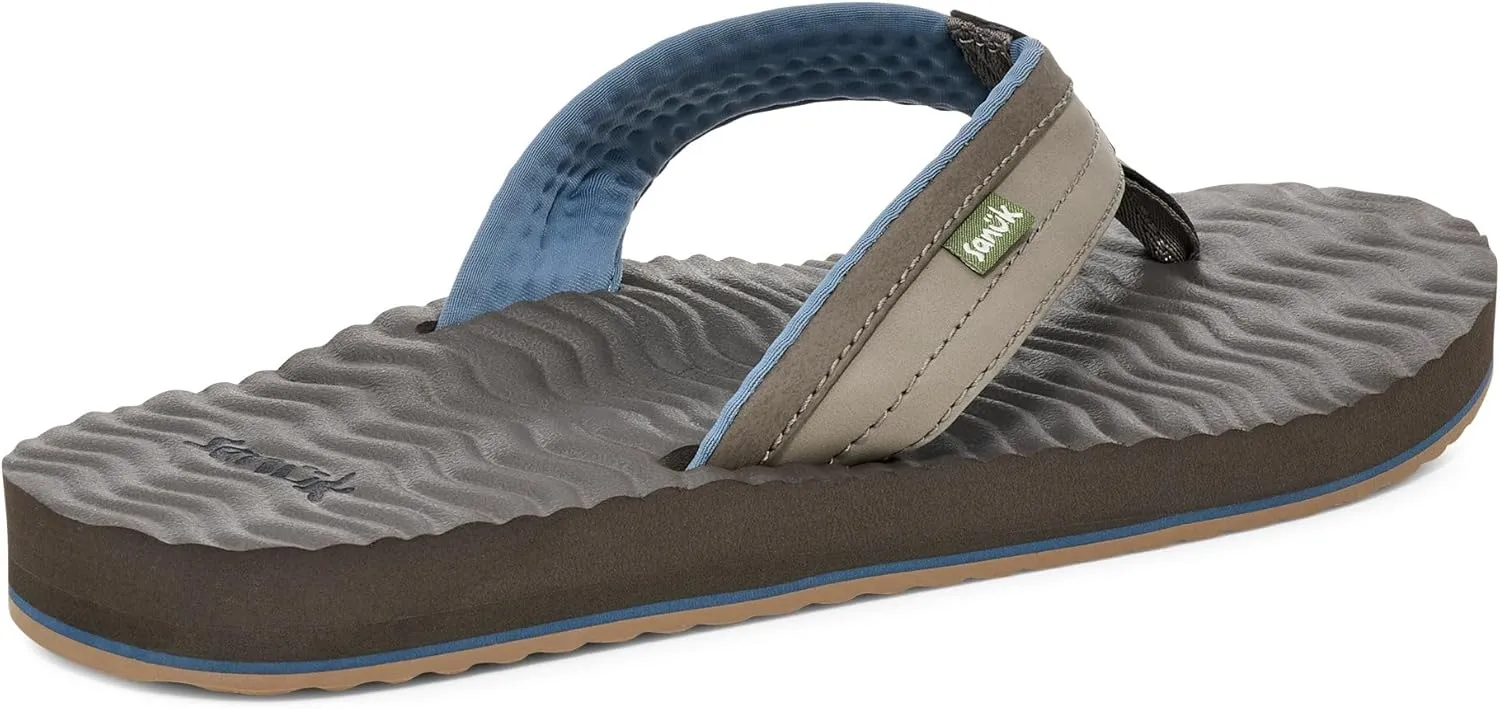 Sanuk Mens Ziggy Plush | Flip Flops for Men | Mens Sandals | Beach Sandals | Supportive & Lightweight | Comfort Footbed