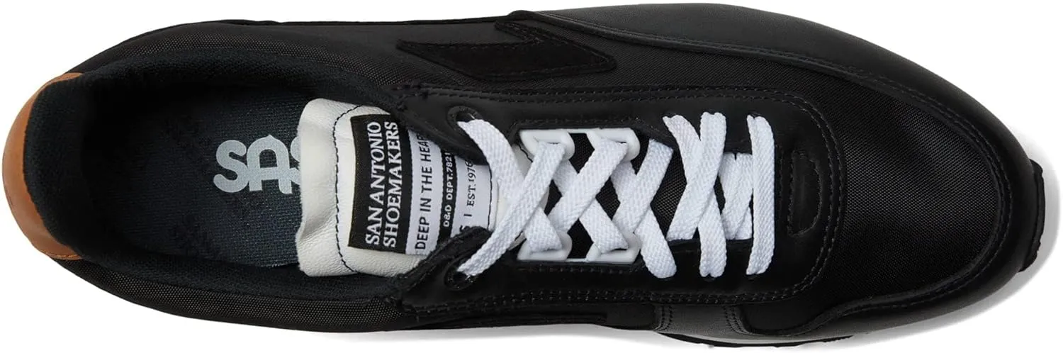 SAS® 7Eventy6ix-Y Running Shoes for Men – Leather and Textile Construction – Almond Toe – Lace-up Closure