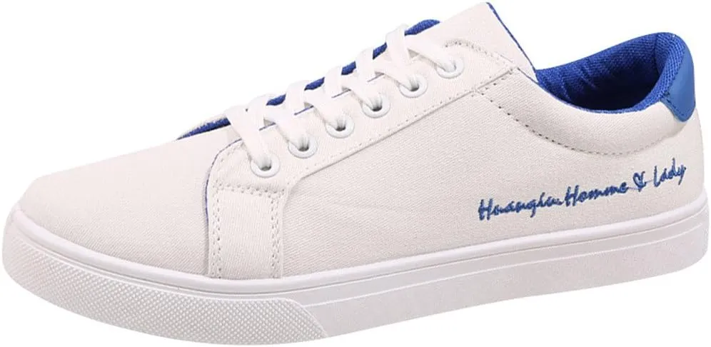 SATUKI Canvas Shoes for Men,Casual Low Top Classic Lace Up Soft Athletic Lightweight Sports Fashion Sneakers
