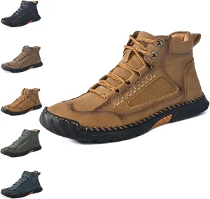 Sawbehind Mens Boots, Sawbehind Men'S Comfortable Handmade Leather Boots, Outdoor, Waterproof, Arch Support