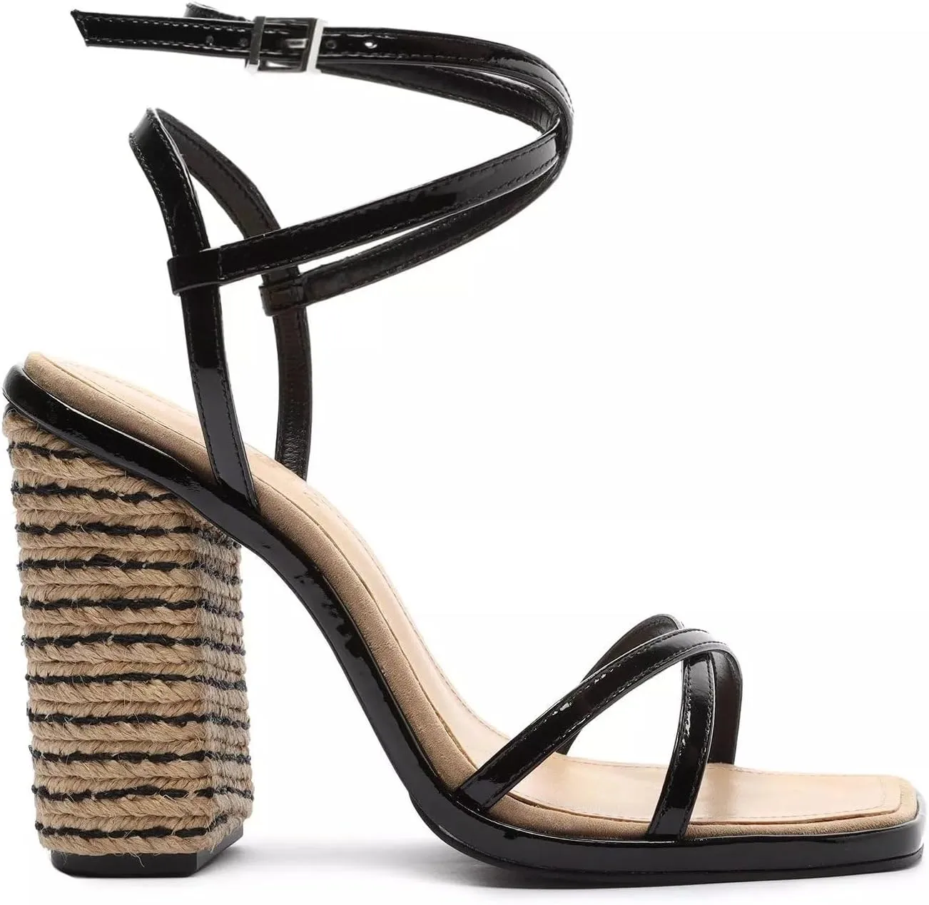 SCHUTZ Womens Narah Leather Ankle Strap Heels