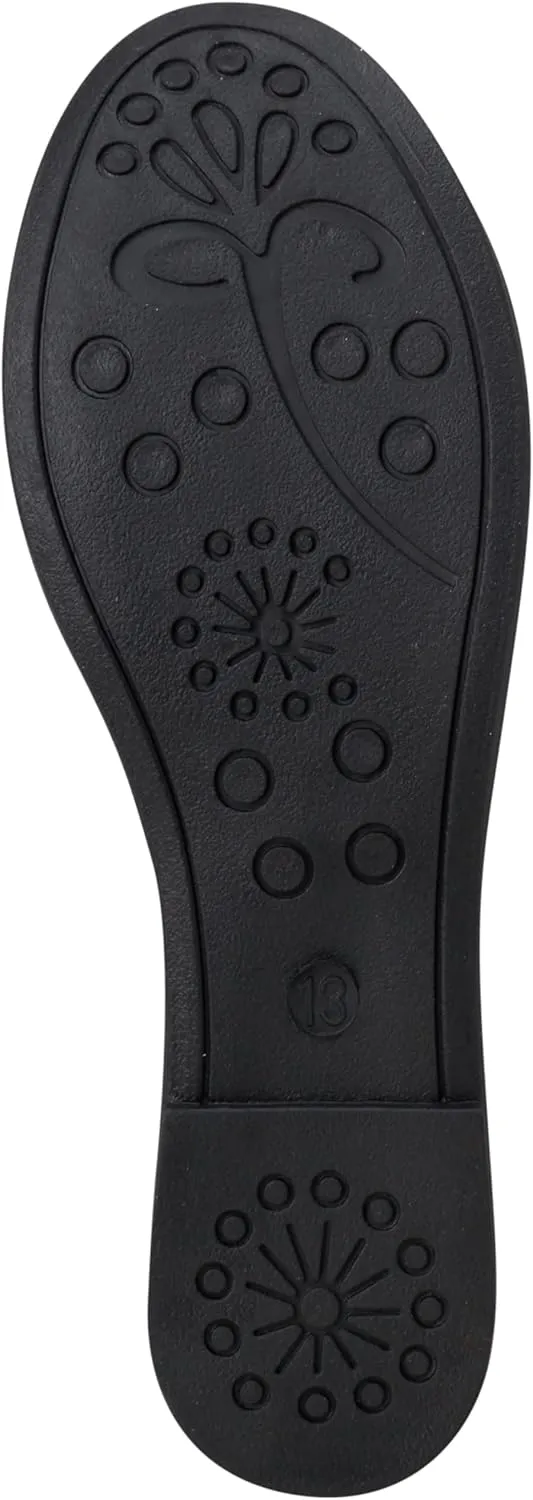 Shoes - Classic Leatherette Ballet Flats with Glitter Bow (Toddler/Girl)