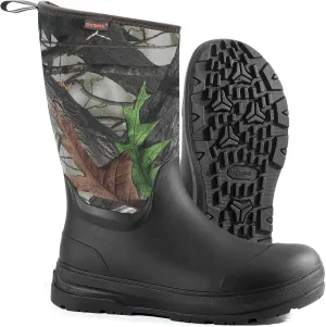 Showave Men's Ultra-Tough Rubber Work Boots Waterproof Rain Footwear Insulated Durable Garden Boots for Hunting Mud Outdoor