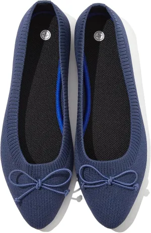 Shupua Women's Flats Black Flats Shoes Pointed Toe Ballet Flats Comfortable Bow Girls Flats Dressy