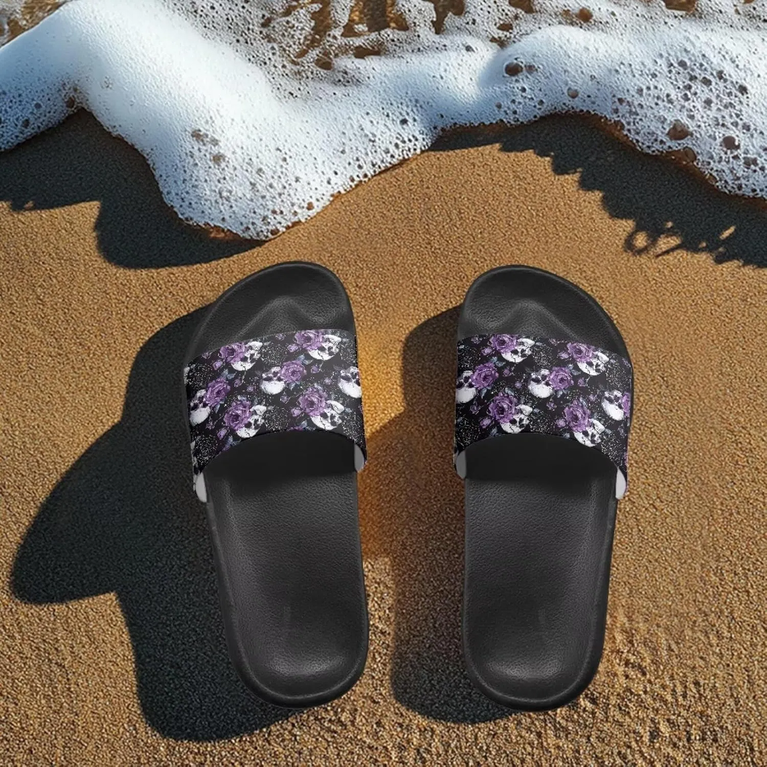 Slides & Slippers for Women & Men Casual Pool Sandals Open Toe Shower Shoes Summer Footwear Gift for Family Friends