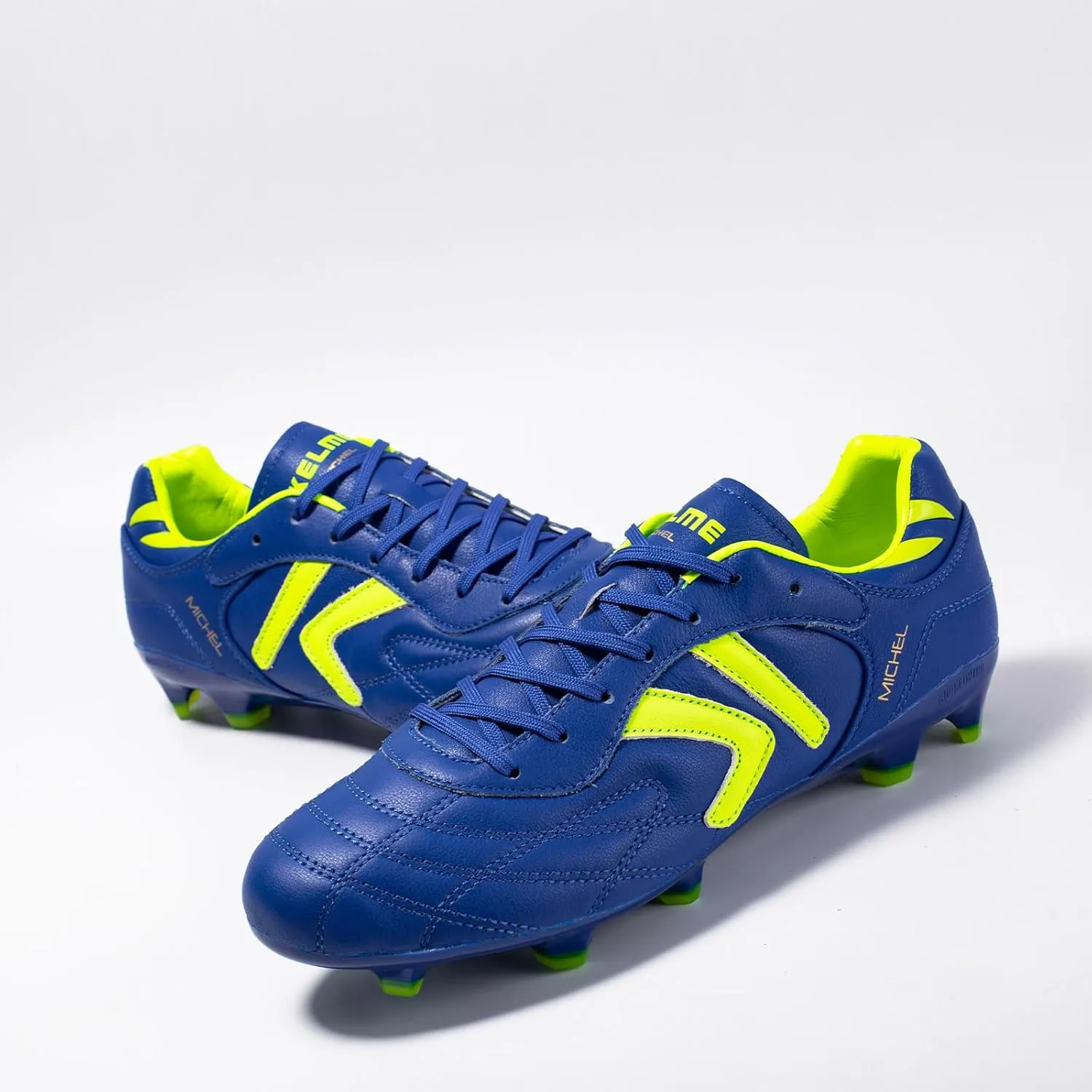 Soccer Cleats Leather Men's FG/MG Football Shoes,Pro Calfskin Leather Soccer Shoes,Outdoor Football Cleats Unisex Adult Sizes,Snug Fit