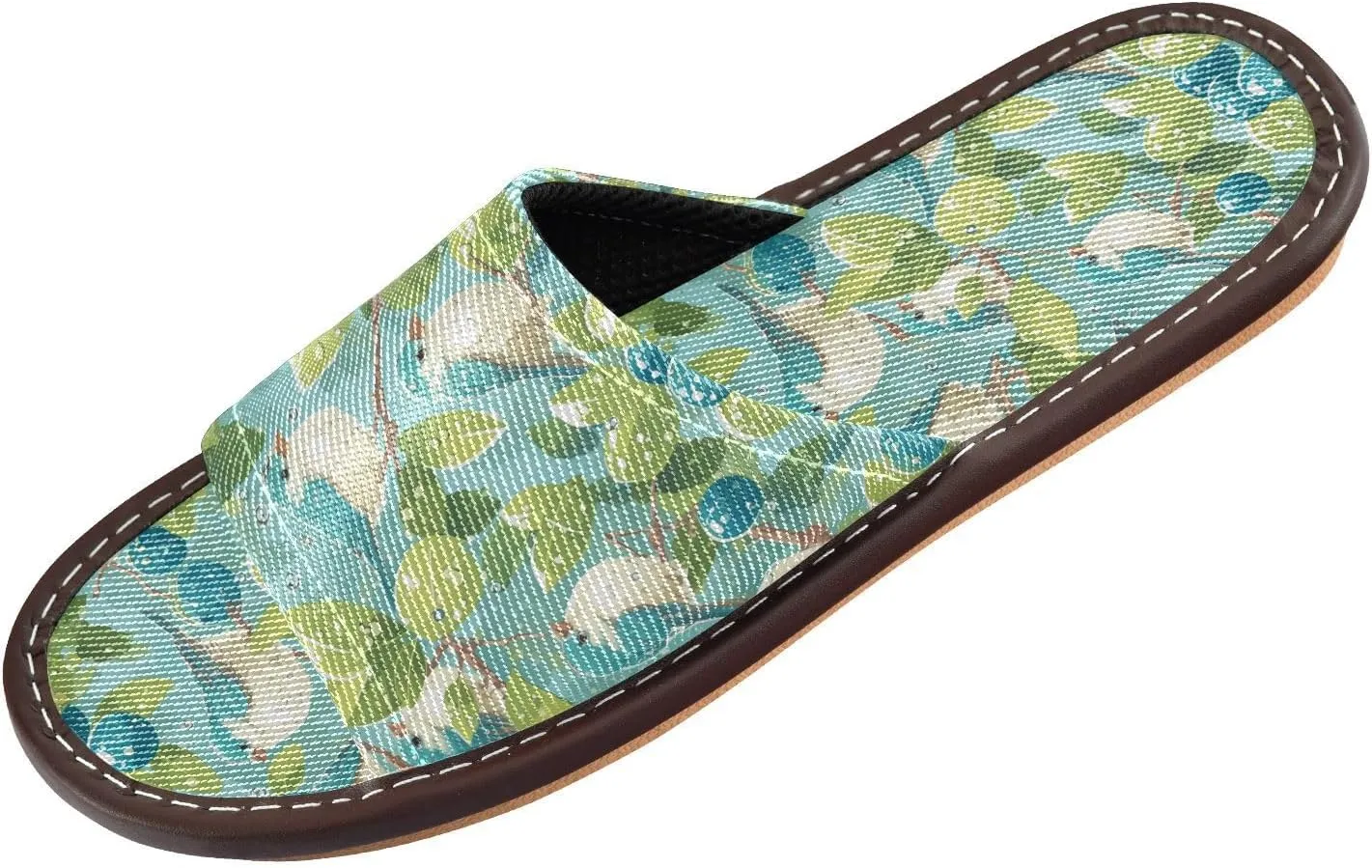 Sparrow Birds Plants Women Men's Bedroom Slippers Summer Non Slip Sandals for Bedroom Outdoor Indoor