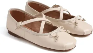 Suede Leather Ballet Flats Shoes for Women Cute Round Toe Slip On Mary Jane Flats Comfy Ballerina Flat Shoes Causal Daily Shoes with Strap