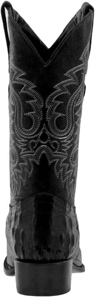 Texas Legacy Mens Green Western Leather Cowboy Boots Crocodile Tail Print J Toe