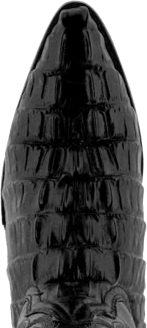 Texas Legacy Mens Green Western Leather Cowboy Boots Crocodile Tail Print J Toe