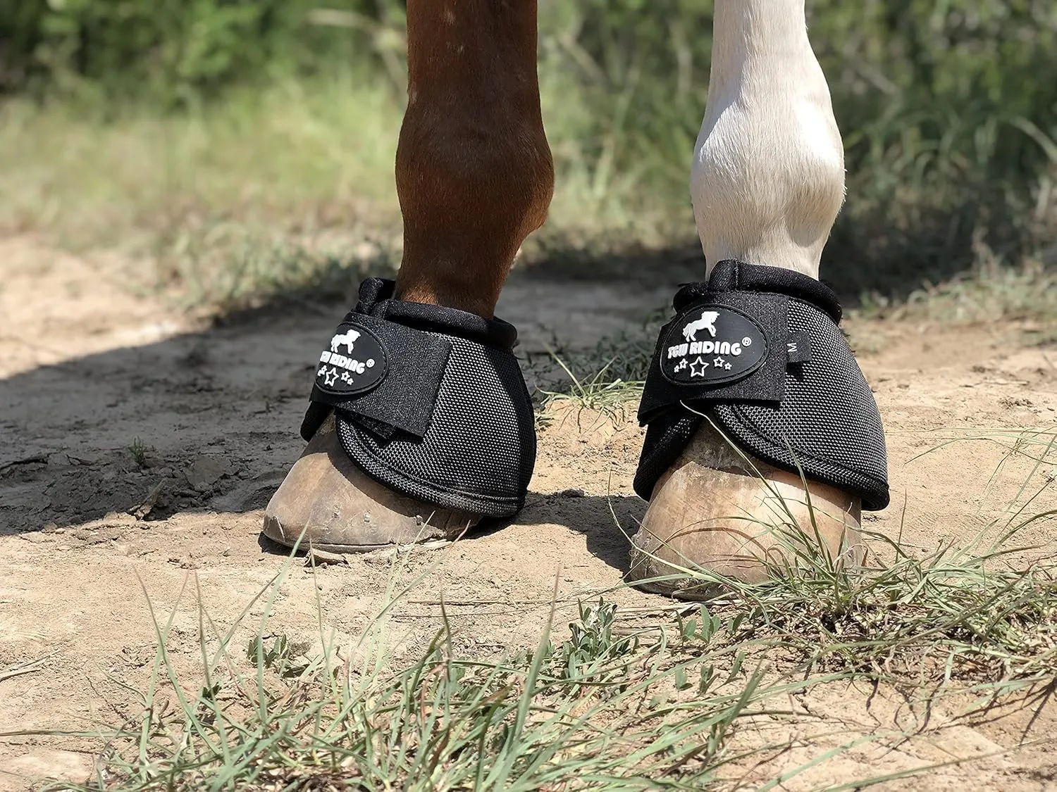 TGW RIDING 2520D Horse Bell Boots No-Turn Horse Bell Boots, Equine Ballistic Hoof Overreach Bell Boot, Pair