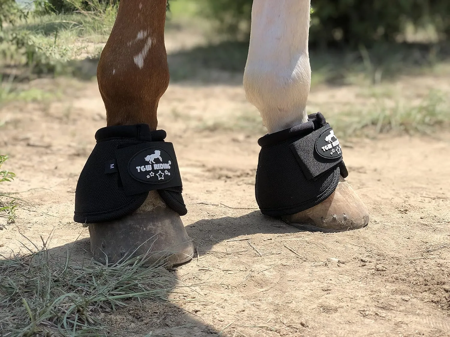 TGW RIDING 2520D Horse Bell Boots No-Turn Horse Bell Boots, Equine Ballistic Hoof Overreach Bell Boot, Pair