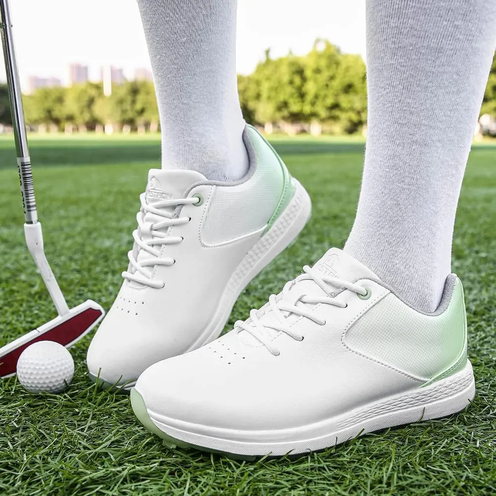 THESTRON Women's Golf Shoes Ladies Golf Sports Sneakers Spikes Women Golf Wears Spikeless Girls Golf Walking Sneakers