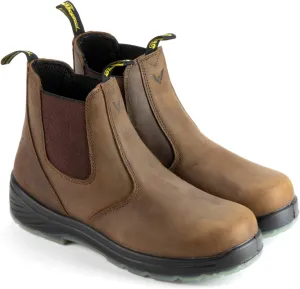 Thorogood Thoro-Flex 6” Slip On Work Boots for Men - Premium Leather with Comfort Footbed, Slip-Resistant Outsole, and Scuff-Free Translucent Bottom; EH Rated
