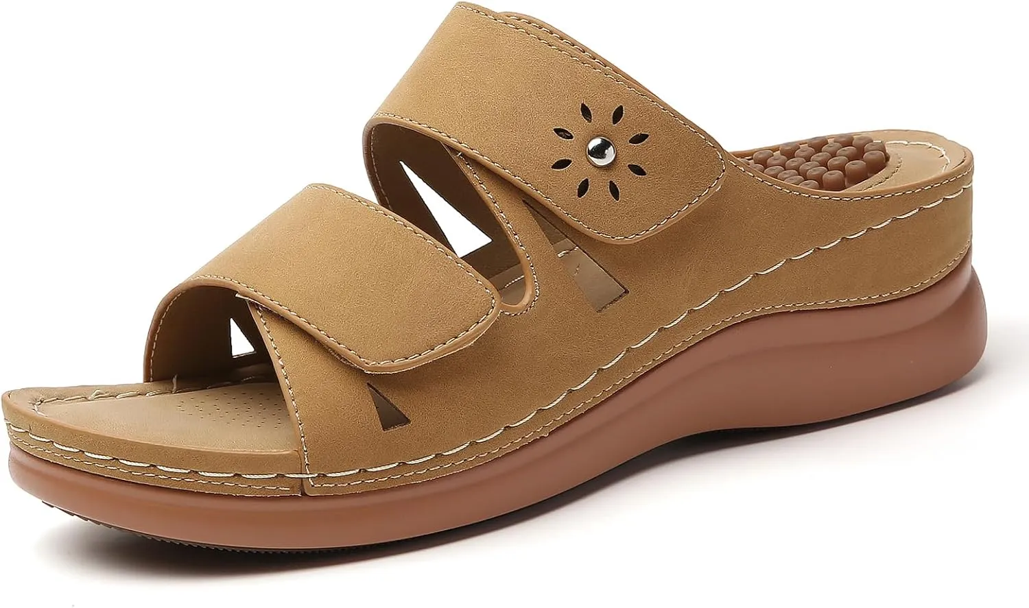 Tilocow Sandals Women Wedge Shoes - Orthopedic Comfortable Arch Support Platform Sandals for Women Wedge Summer Dressy Casual Bunion Breathable Shoes