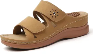 Tilocow Sandals Women Wedge Shoes - Orthopedic Comfortable Arch Support Platform Sandals for Women Wedge Summer Dressy Casual Bunion Breathable Shoes