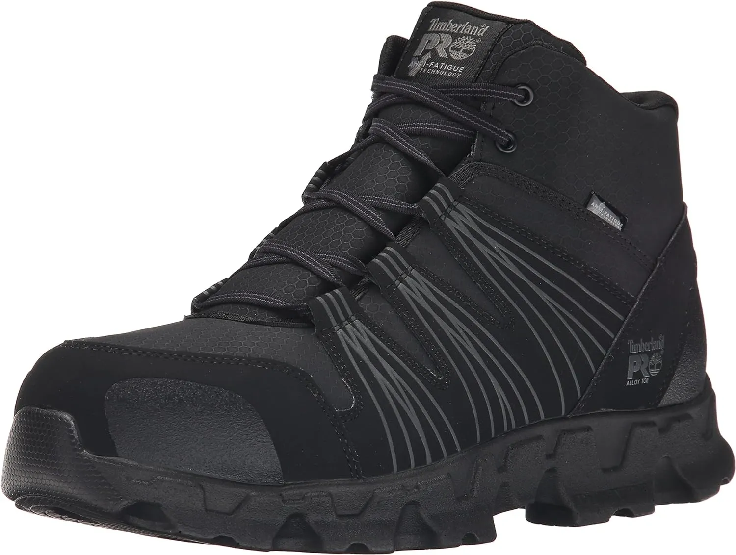 Timberland PRO Men's Powertrain Mid Alloy Safety Toe Static Dissipative Industrial Athletic Work Shoe