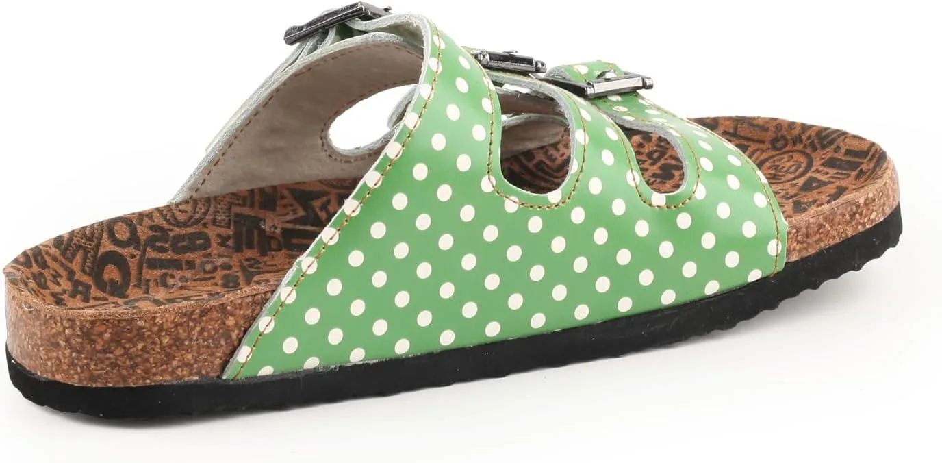 TMA EYES Womens Flat Slide Sandals with Arch Support Strap Adjustable Buckle Non Slip Rubber Sole