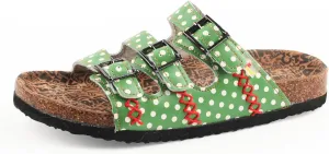 TMA EYES Womens Flat Slide Sandals with Arch Support Strap Adjustable Buckle Non Slip Rubber Sole