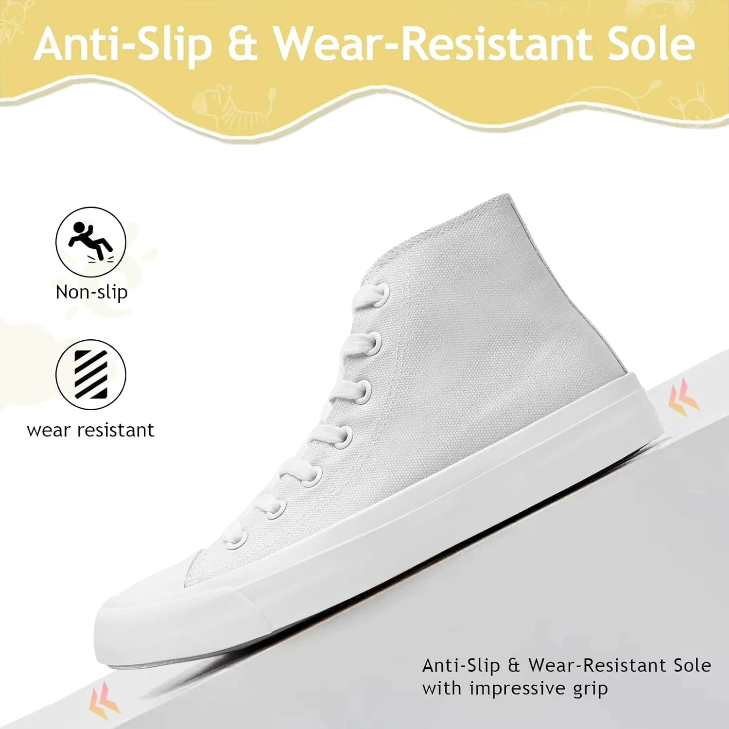Toddler Sneakers for Girls Boys High Top Kids Lace Up Canvas Fashion Shoes Comfortable Classic Casual Running Walking Shoe
