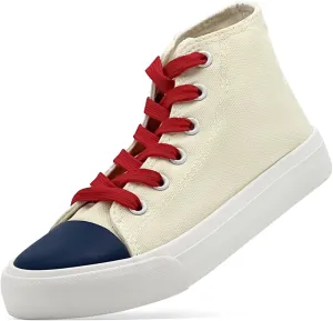 Toddler Sneakers for Girls Boys High Top Kids Lace Up Canvas Fashion Shoes Comfortable Classic Casual Running Walking Shoe