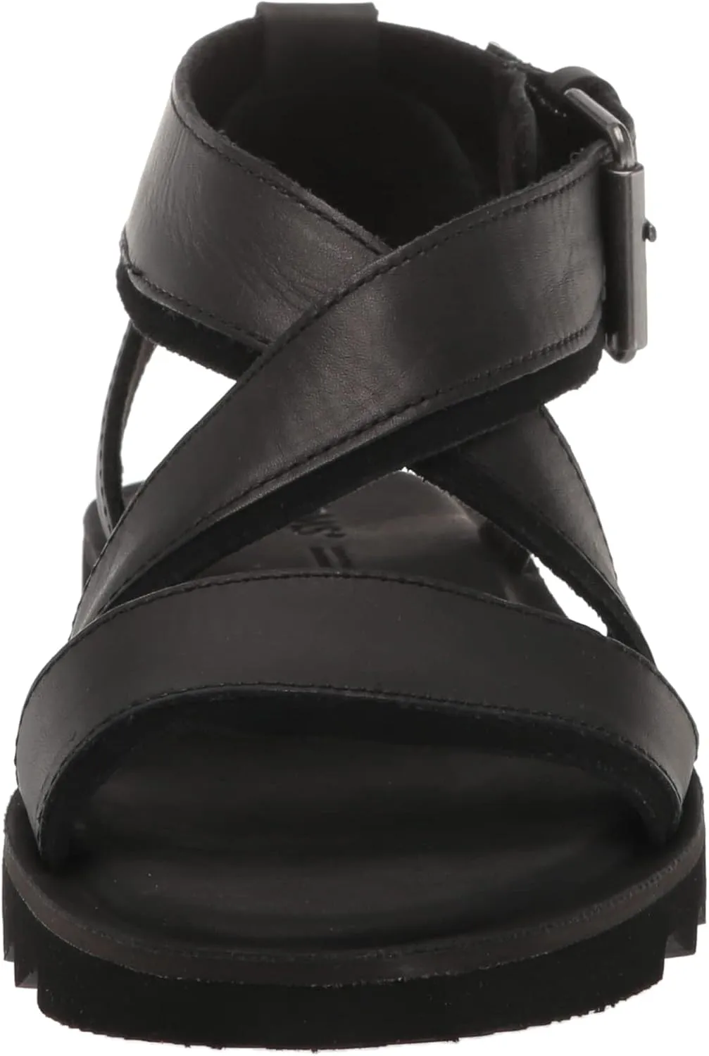 TOMS Womens Sidney Tread Snow Leopard Ankle Strap Casual Sandals Casual - Black, Off White