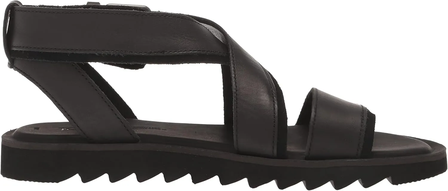 TOMS Womens Sidney Tread Snow Leopard Ankle Strap Casual Sandals Casual - Black, Off White