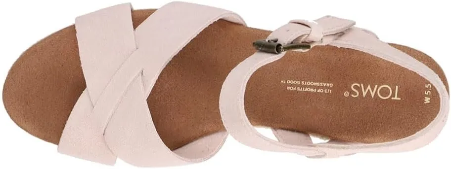 TOMS Womens Willow Casual Sandals Casual Mid Heel 2-3" - Beige