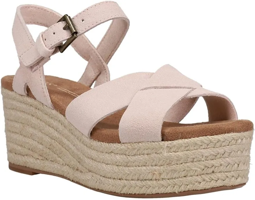 TOMS Womens Willow Casual Sandals Casual Mid Heel 2-3" - Beige