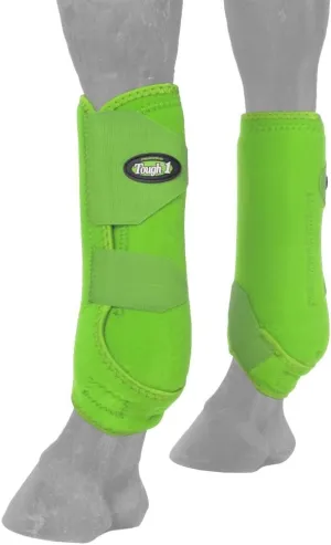 Tough 1 Vented Sport Boots Front Small Neon Green