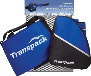 Transpack Alpine Ski/Snowboard Boot Backpack and Ski Bag Combo Set - Blue