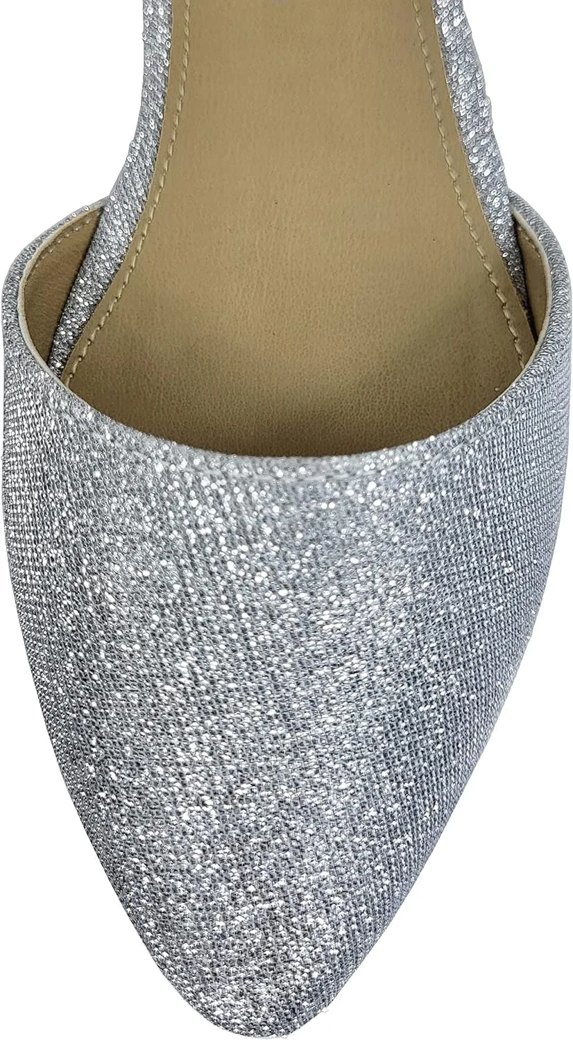 TruFox Womens Flat Ankle Strap D'Orsay Ballet Flat