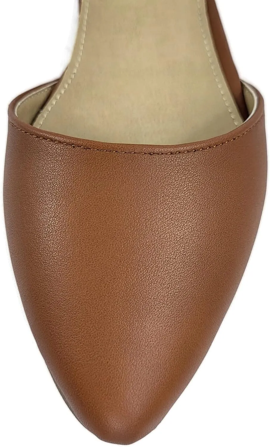 TruFox Womens Flat Ankle Strap D'Orsay Ballet Flat