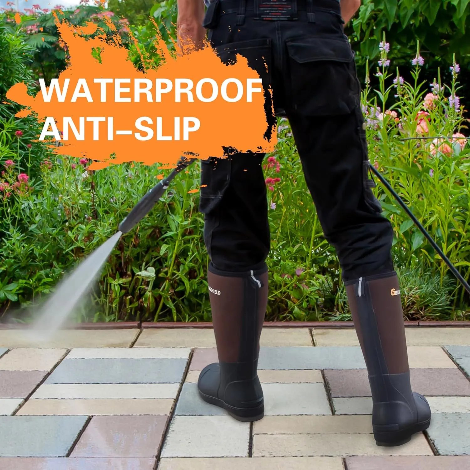 Ultra-Light Waterproof Rubber Boots for Men and Women - Durable Construction with 6mm Neoprene Insulation for Versatile All-Season Use in Hunting, Fishing, Work and Garden Size 5 to 14
